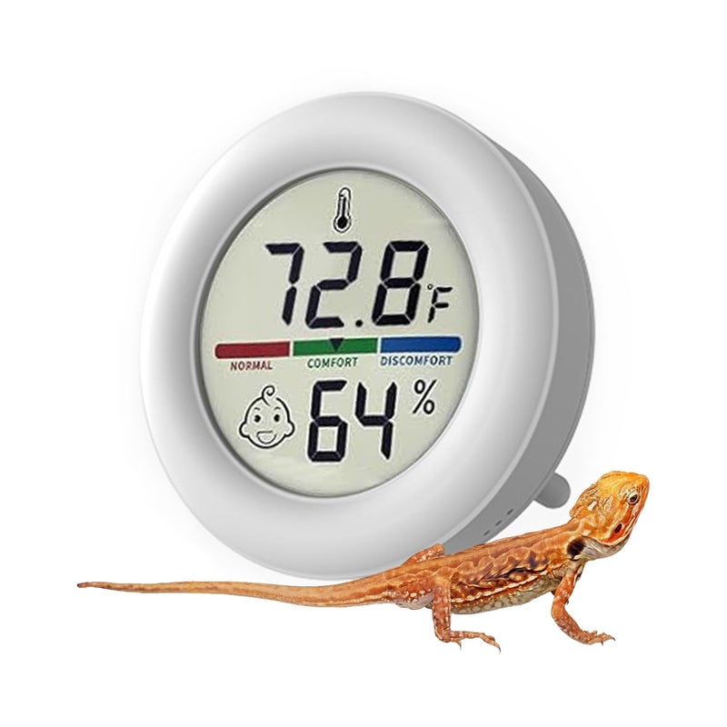 ACEBON Reptile Tank Thermometer, Mini Digital Hygrometer Thermometer Gauge, Indoor Outdoor Temperature Humidity Meter for Greenhouse Humidors Incubators Reptile Terrarium Jars, Fahrenheit (℉) or Celsius(℃) - Image 1
